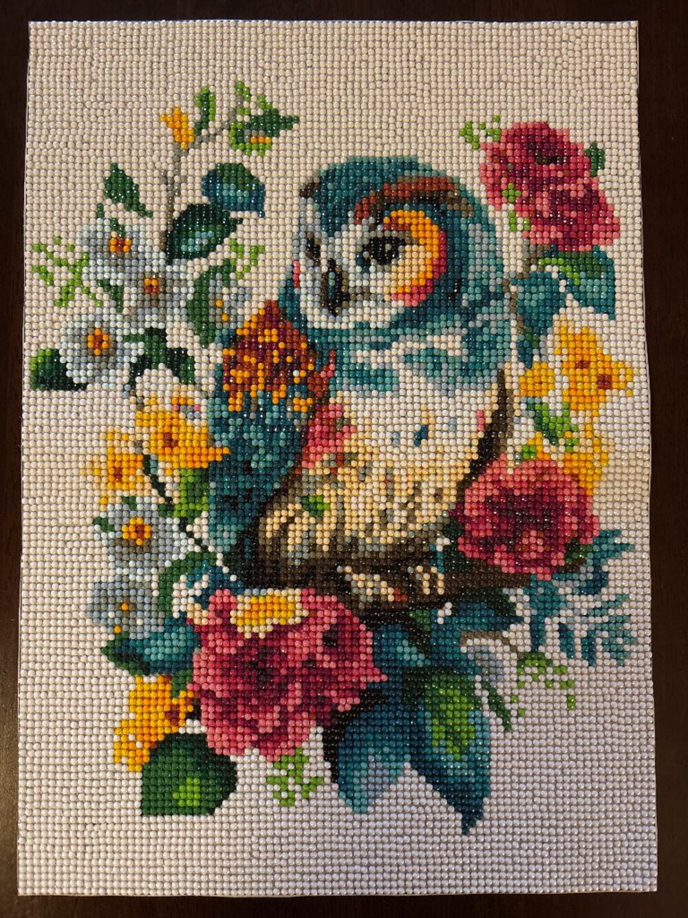 Teal Owl Diamond Art Painting - Unframed - 10"x14"